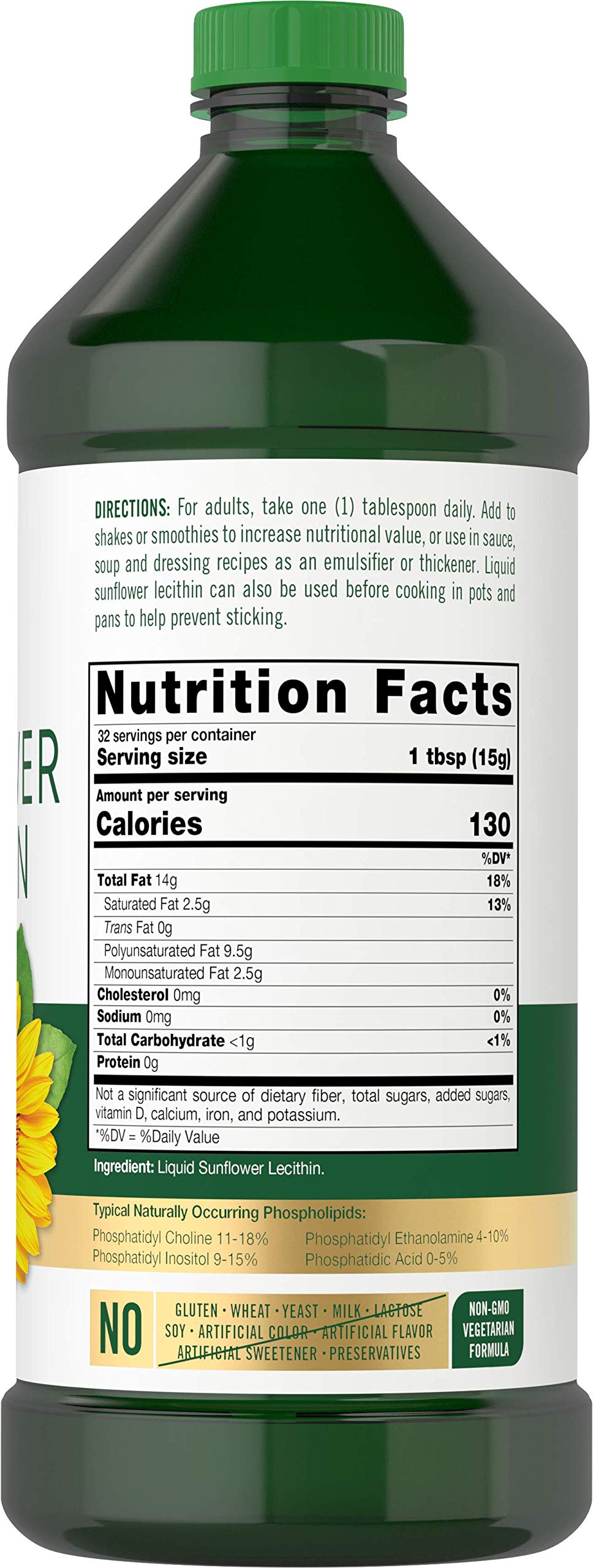 Carlyle Sunflower Lecithin Liquid - 16 fl oz (Pack of 2) - image 2