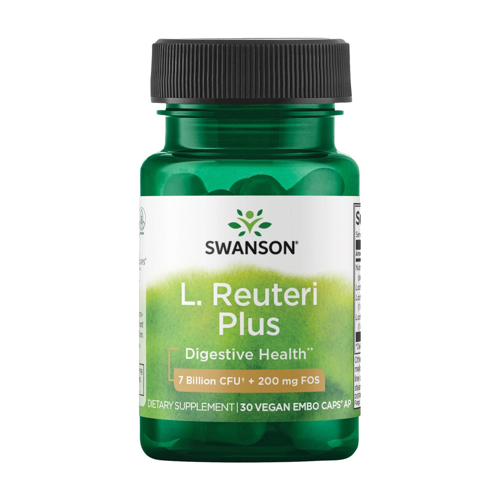 Swanson L. Reuteri Probiotic with Prebiotic for Gut Health - 30 Capsules