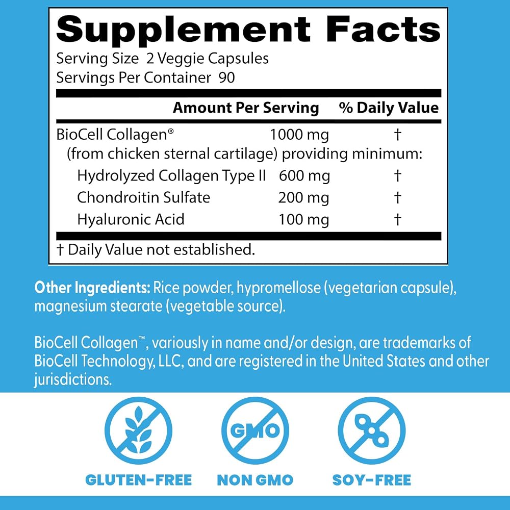 Doctor's BEST Hyaluronic Acid with Chondroitin Sulfate - 180 Vegetarian Capsules - image 3