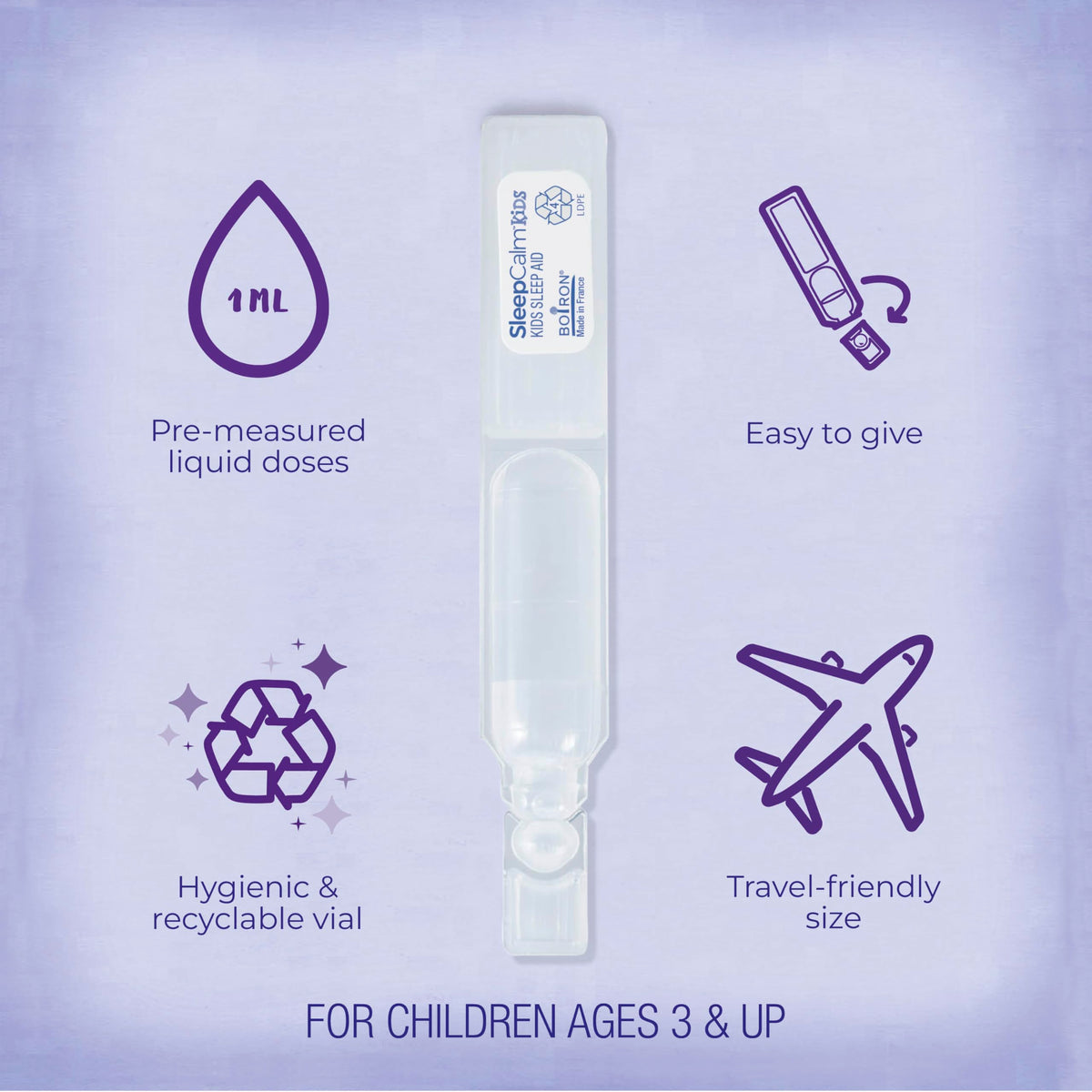 Boiron SleepCalm Kids Liquid Doses Sleep Aid - 15 Count - image 3