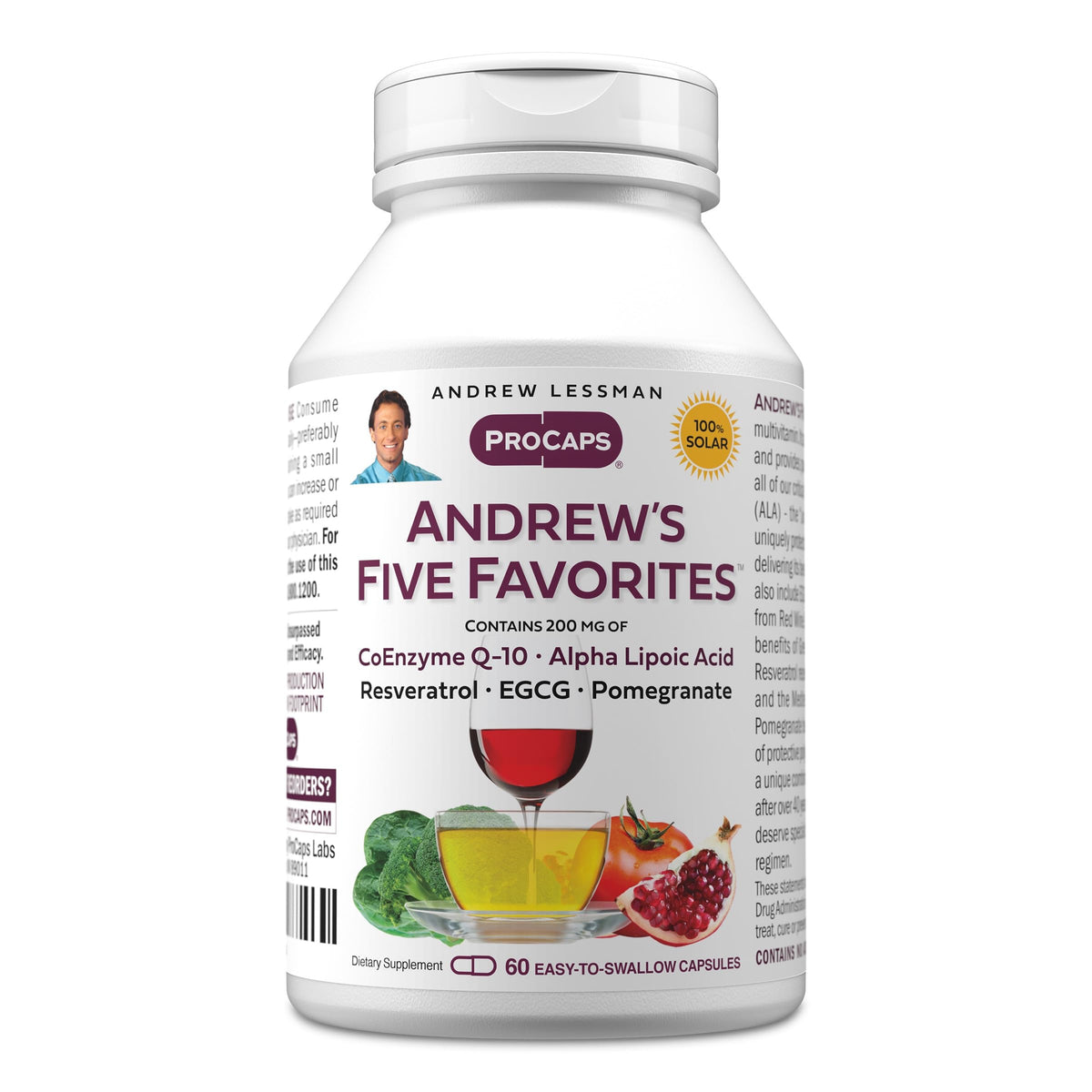 ANDREW LESSMAN Andrew's Five Favorites Capsules - Provides 200mg Each