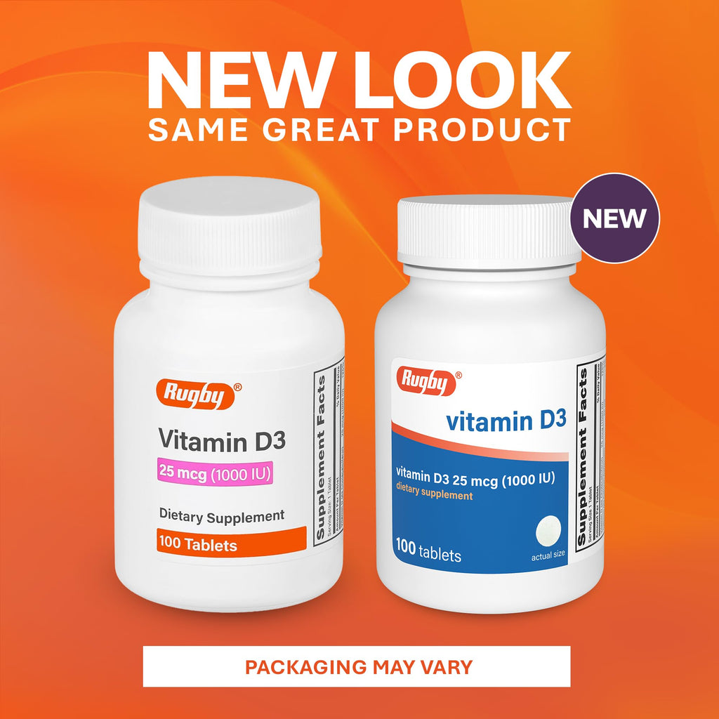 Rugby Vitamin D3 25 mcg (1,000 IU) - 100 Tablets - image 9