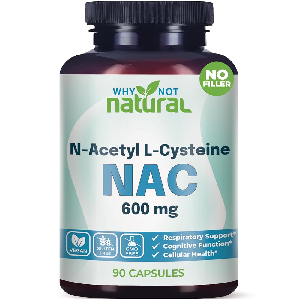 Why Not Natural NAC Supplement 600 mg - 90 Capsules