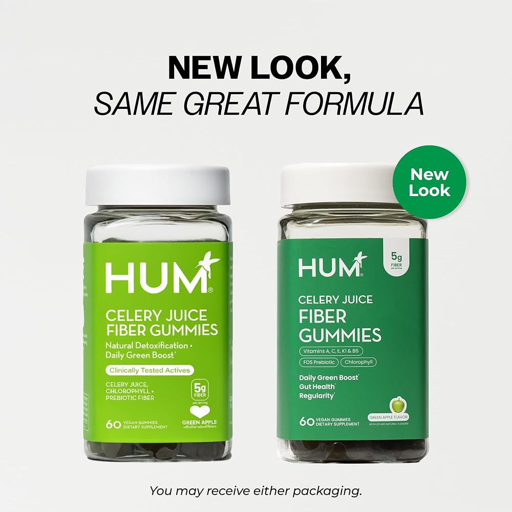 HUM Celery Juice Fiber Gummies Prebiotic Chlorophyll - 60 Count - image 2