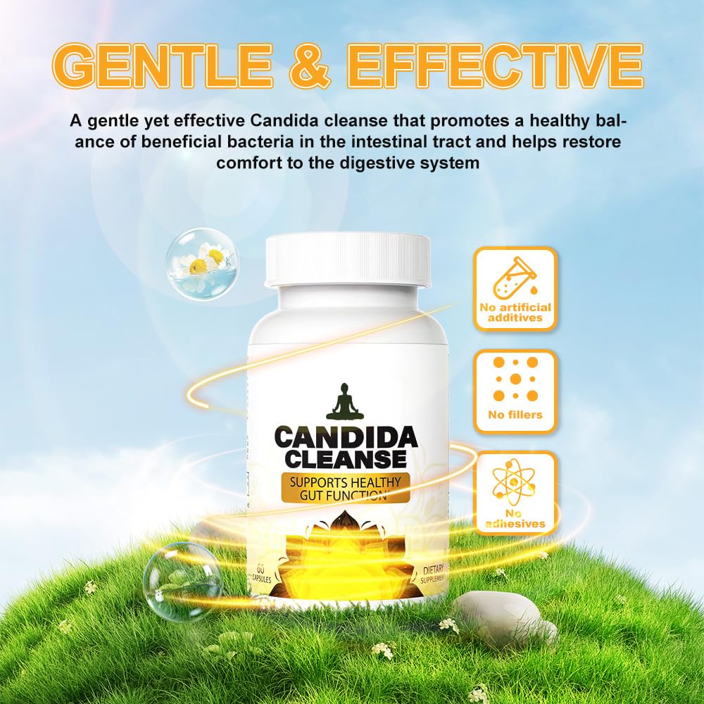 Generic Candida Cleanse Detox Probiotic & Herbal Formula - 60 Capsules - image 3