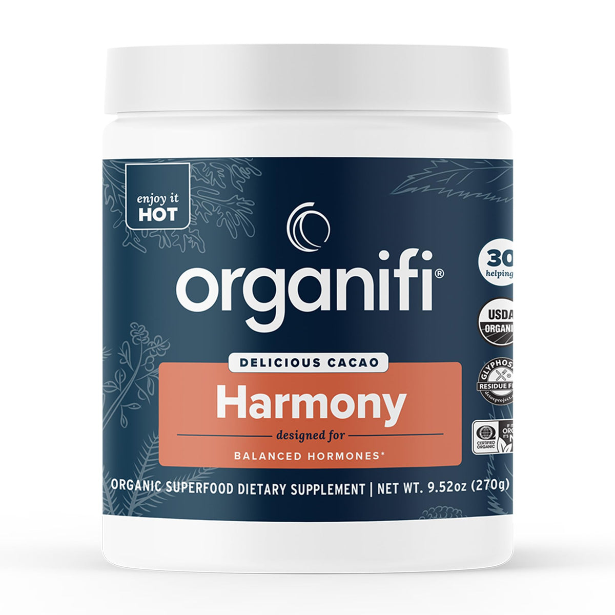 Organifi Harmony Women's Cacao Powder for Hormone Support - 30 Servings