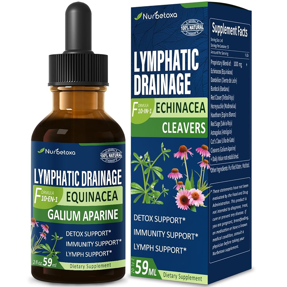 Nurbetoxa Cleavers Extract for Lymphatic Drainage Support Drops