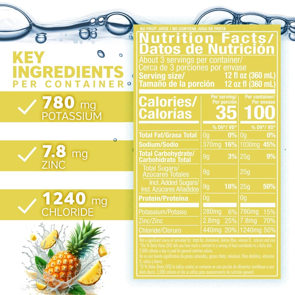 Suero Oral Electrolyte Solution Tropical Pineapple - 4 Pack - image 5