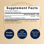 NatureBell Magnesium Oxide 400mg - 400 Capsules - image 2