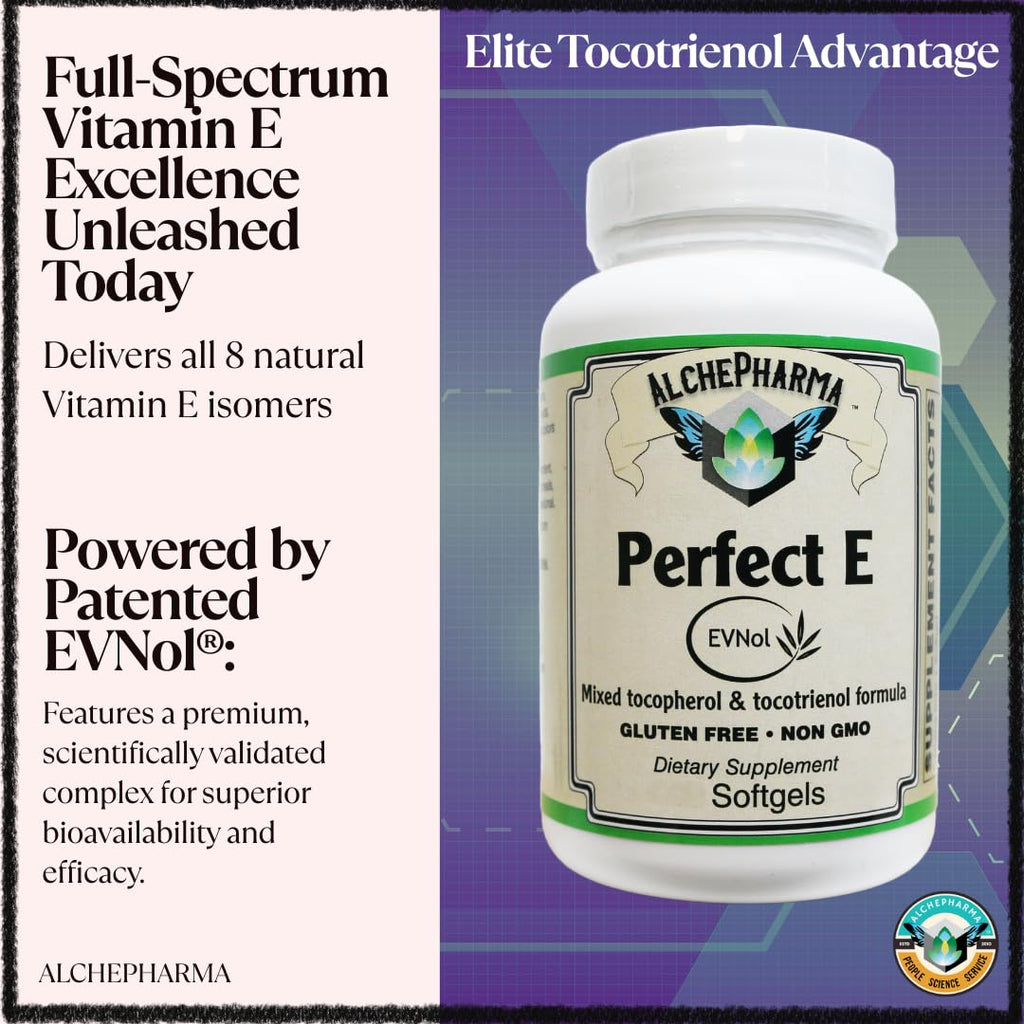 AlchePharma Perfect E - Patented EVNol® Brand tocotrienols Full