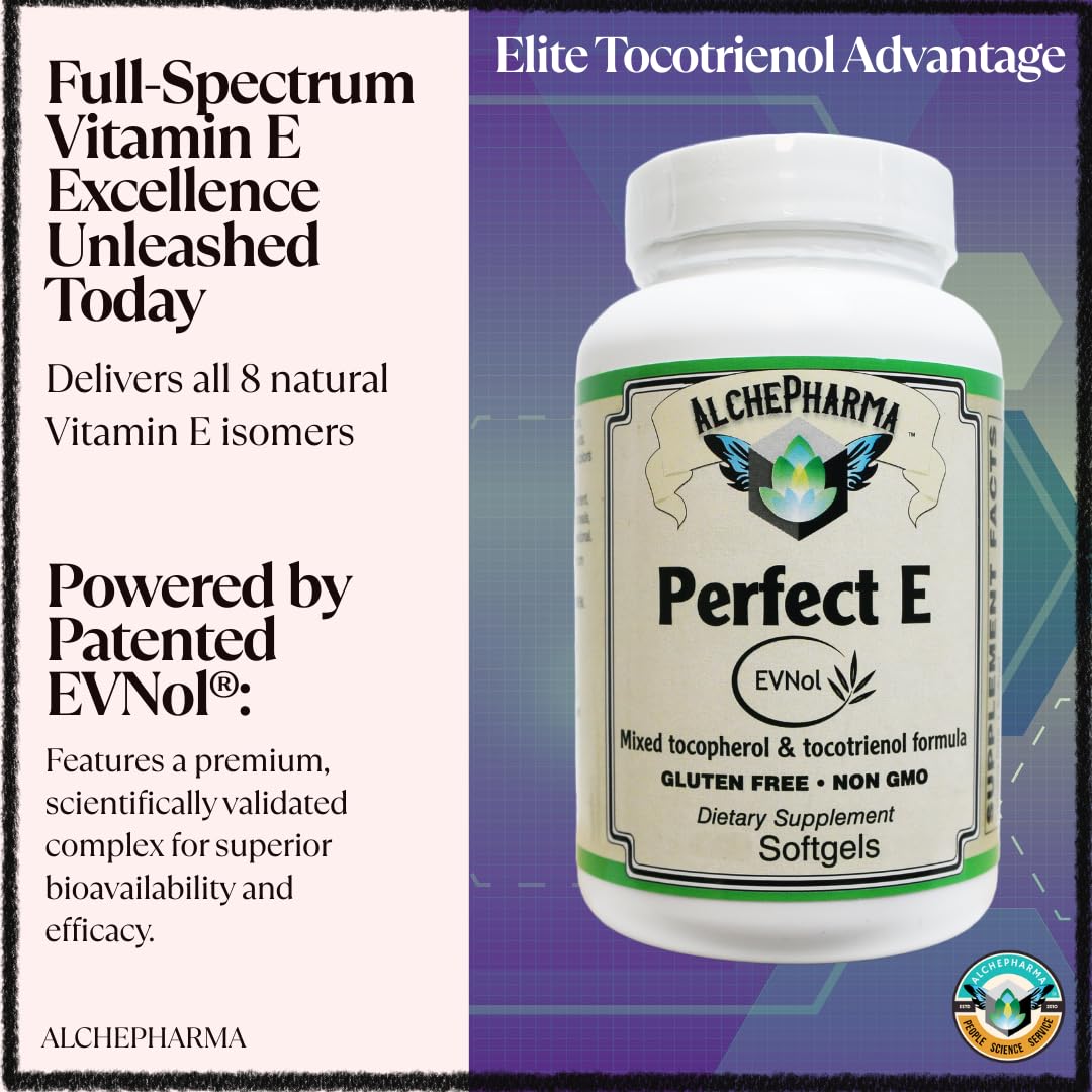 AlchePharma Perfect E - Patented EVNol® Brand tocotrienols Full