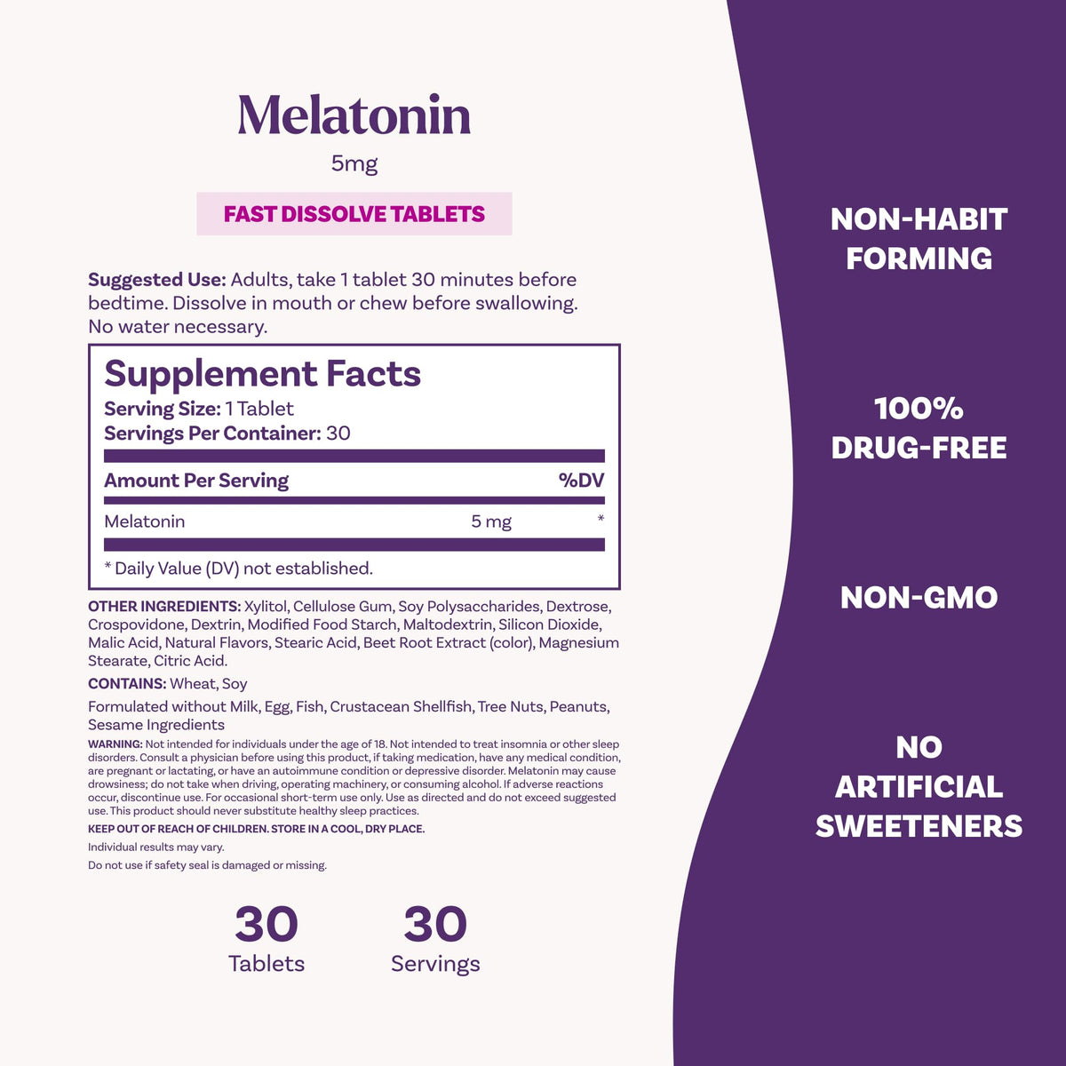 Natrol Melatonin 5 mg Fast Dissolve Tablets, Strawberry - 30 Count - image 5