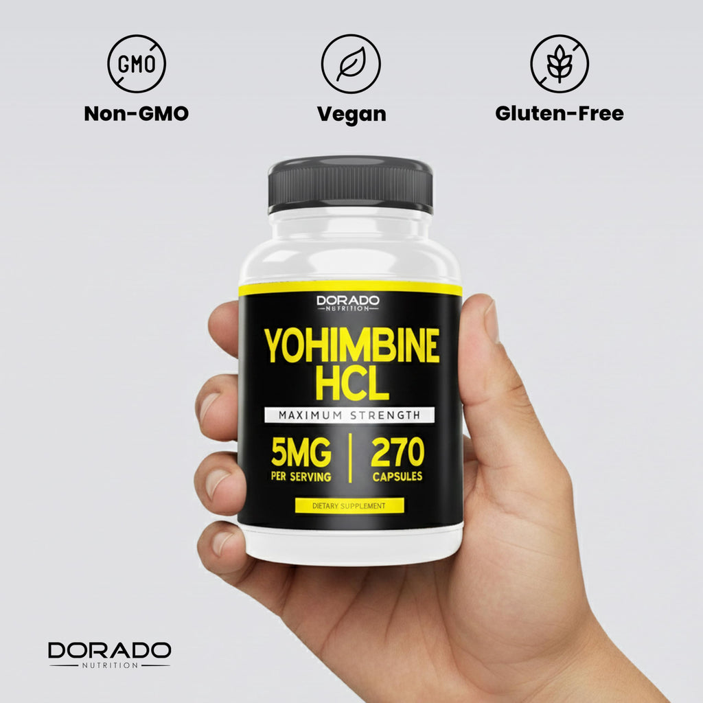 DORADO NUTRITION Yohimbine HCL 5mg - 270 Capsules - image 8
