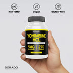 DORADO NUTRITION Yohimbine HCL 5mg - 270 Capsules - image 8