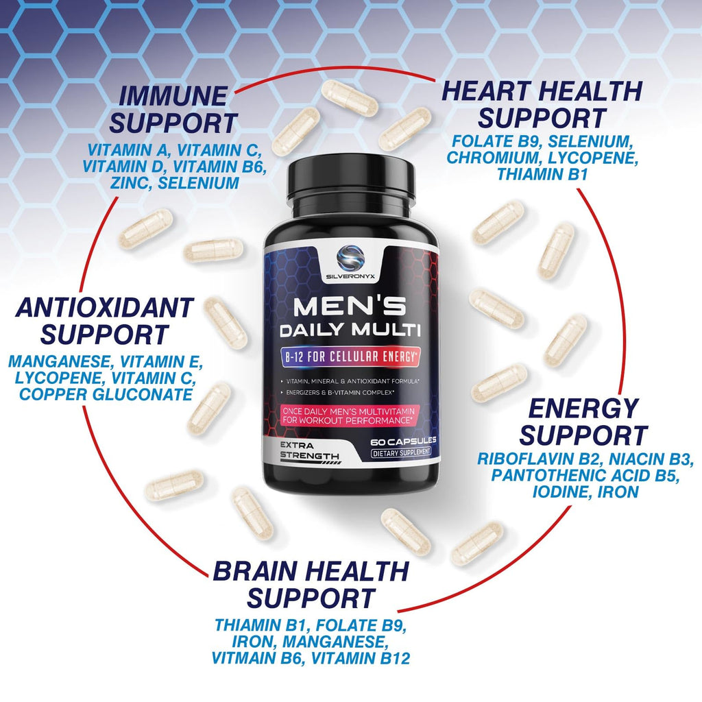 SILVERONYX Multivitamin for Men - 60 Capsules - image 6