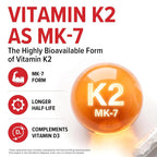 10X Health Vitamin D3 K2 5000 IU with MK7 - 60 Capsules - image 4