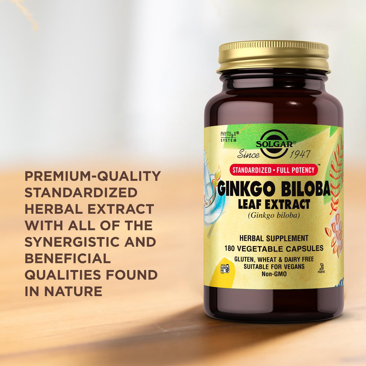 Solgar Ginkgo Biloba Leaf Extract - 180 Vegetable Capsules - image 5