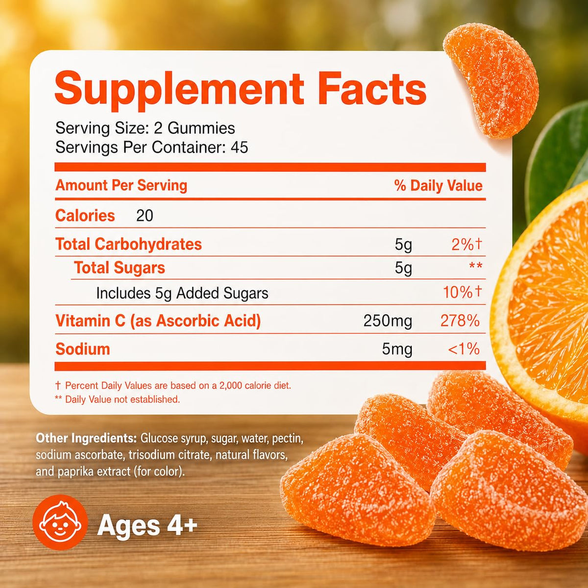 The Feel Great Vitamin Company Vitamin C Gummies 250mg Immune Support - image 5