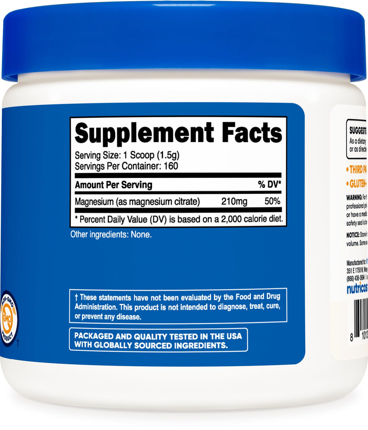Nutricost Magnesium Citrate Powder (Fruit Punch, 500 Gram)