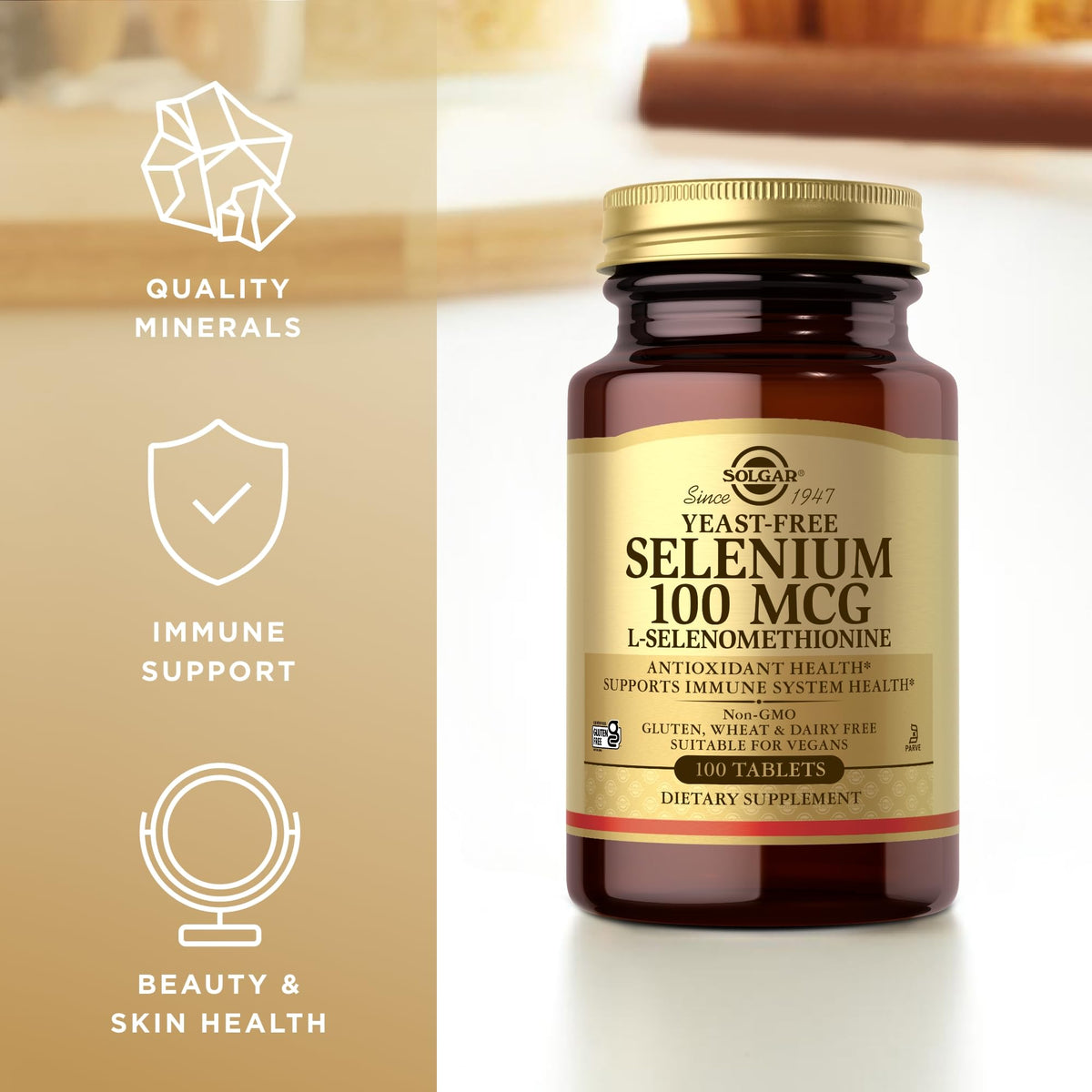 Solgar Selenium 100 mcg Yeast-Free - 100 Tablets - image 4