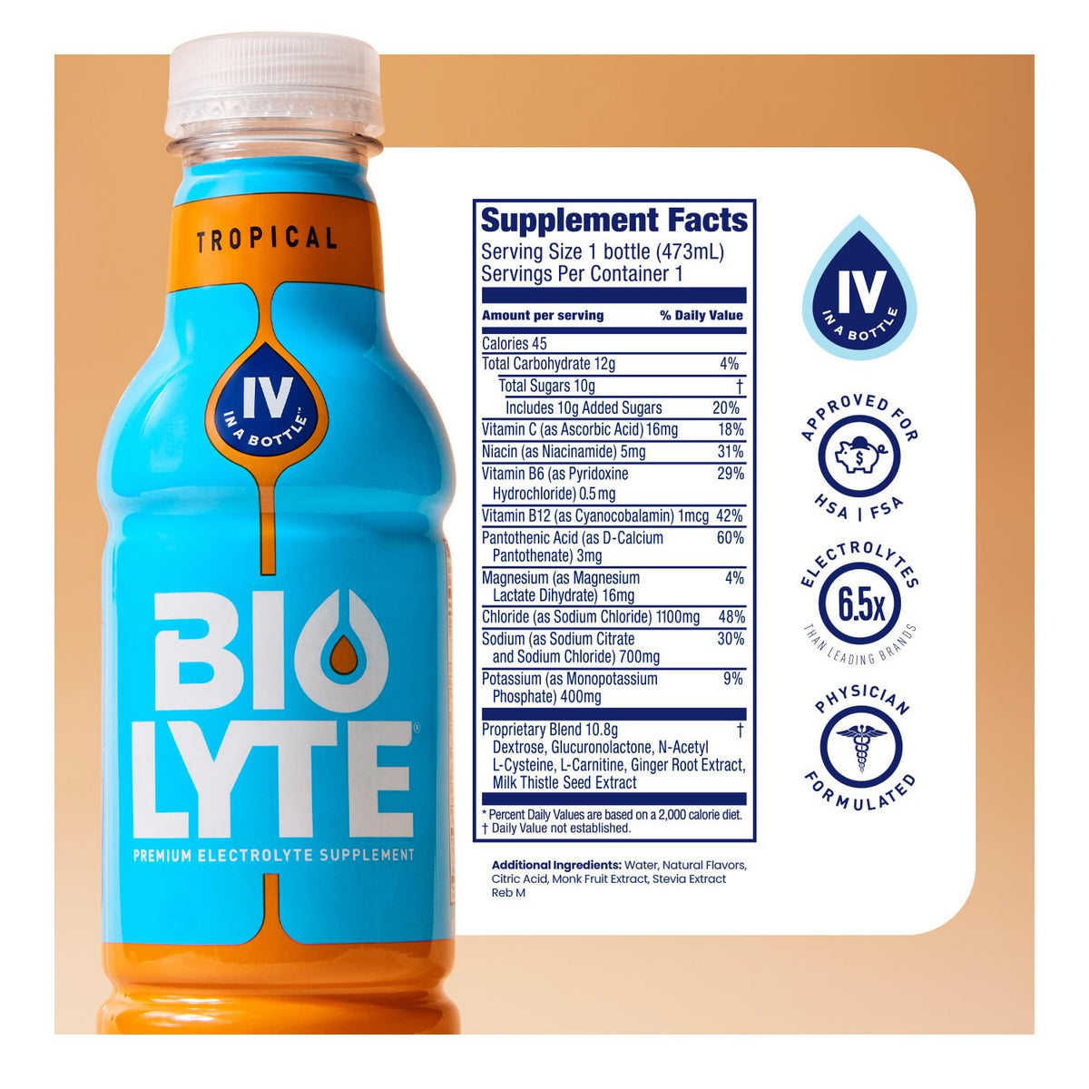BIOLYTE Rehydration Drink - Electrolyte and Fluid Replacement
