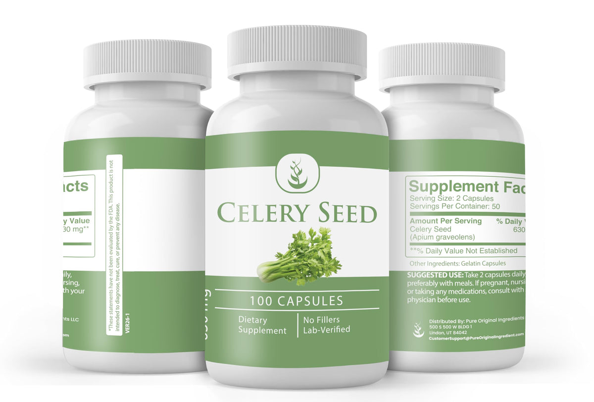 Pure Original Ingredients Celery Seed No Magnesium Or Rice Fillers