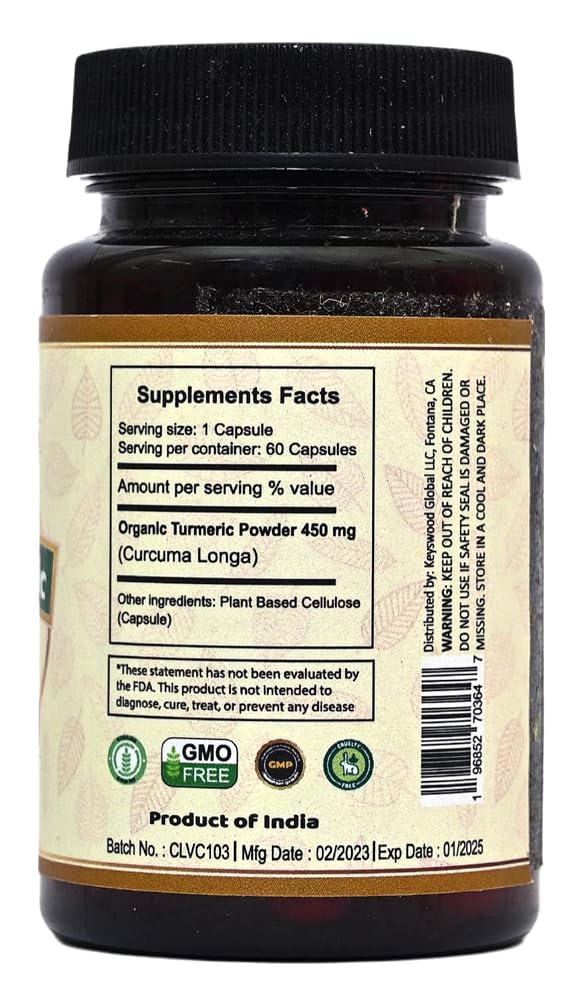 VedaSecrets Organic Turmeric Glow Herbal Supplement - 60 Vegetarian Capsules - image 3