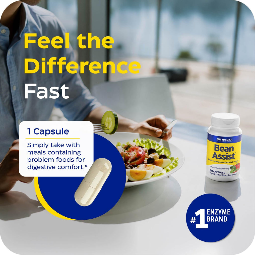 Enzymedica BeanAssist Digestive Enzyme - 30 Capsules - image 6