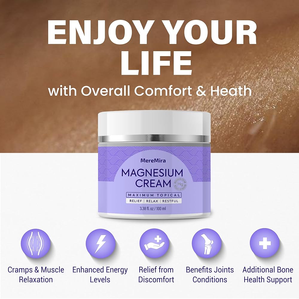 MereMira Magnesium Cream for Sleep & Muscle Relief - 3.38 Fl Oz - image 5