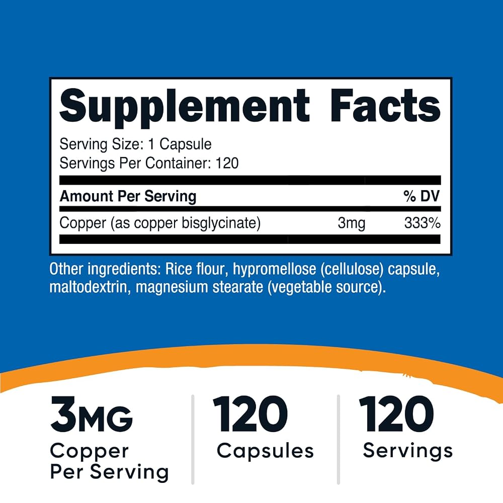 Nutricost Copper Glycinate Capsules - 120 Capsules - image 2