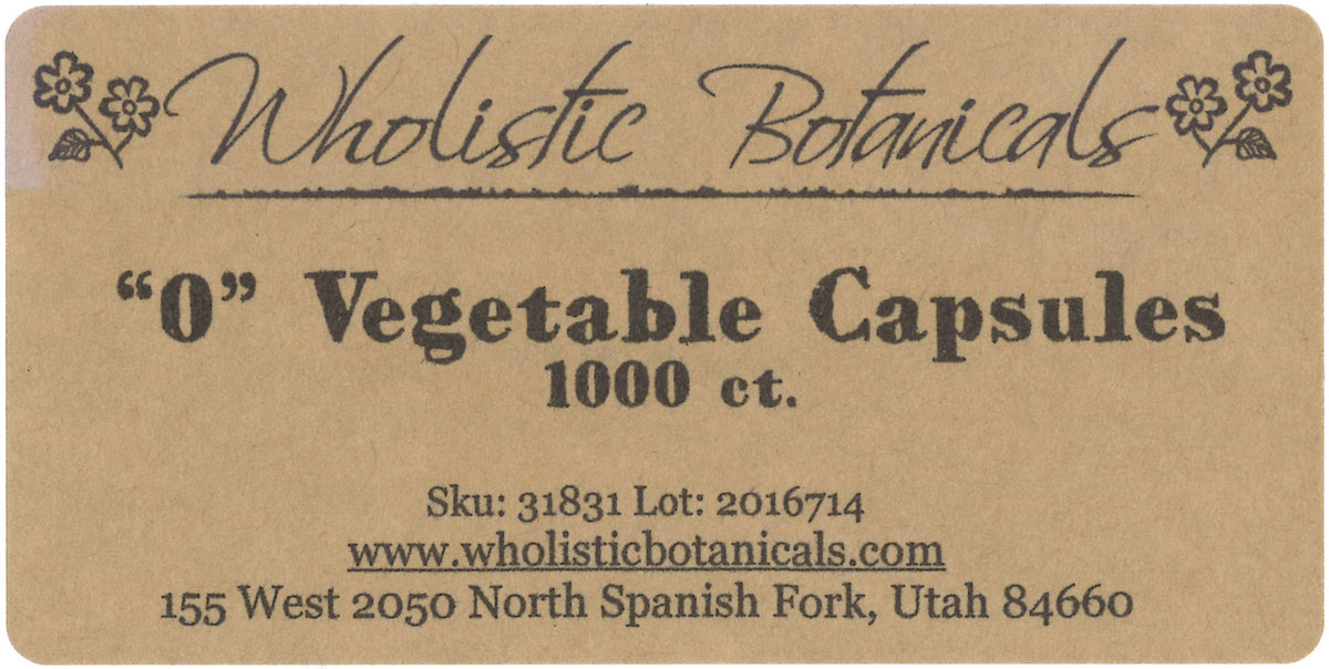 Wholistic Botanicals Size 0 Empty Vegetable Capsules - 1000 Count - image 5