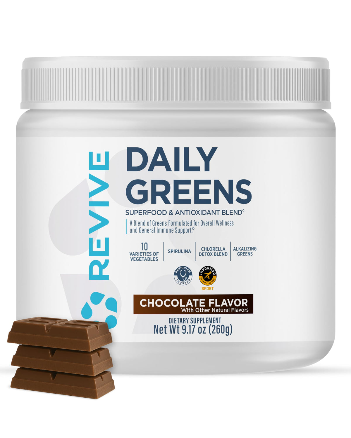 Revive MD Super Greens Powder Mix - Smoothie & Juice Mix with Green