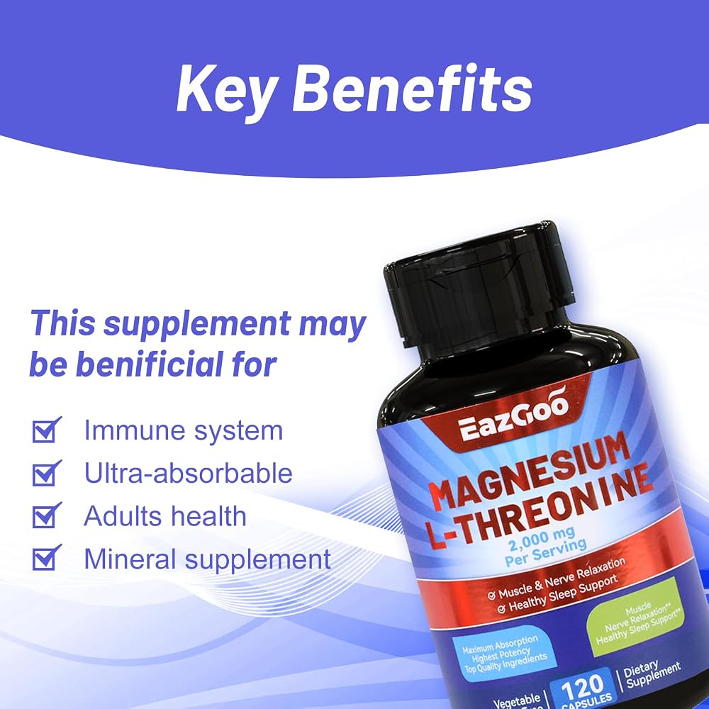 EAZGOO Magnesium L-Threonine Supplement