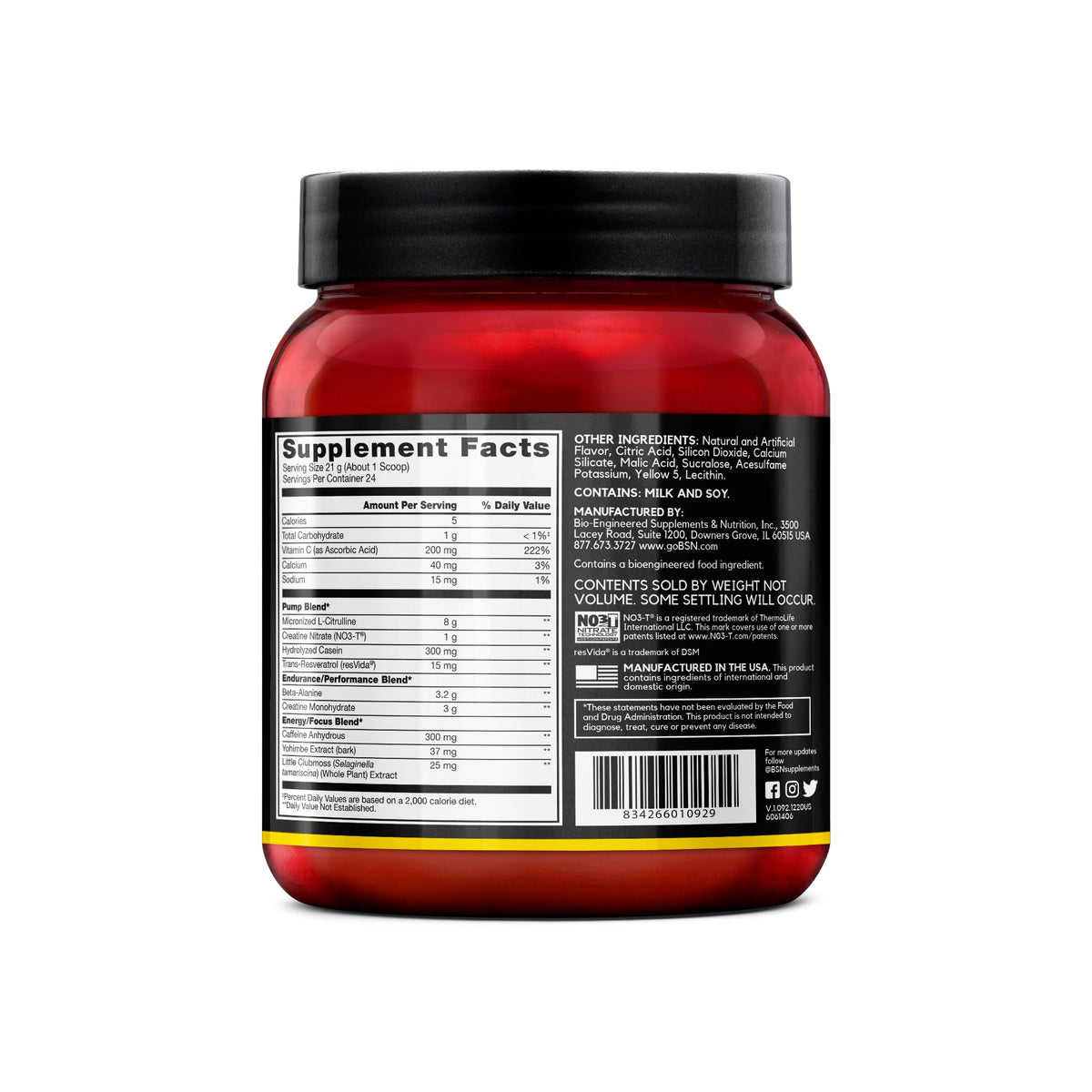 BSN Vaso Pre Workout Powder