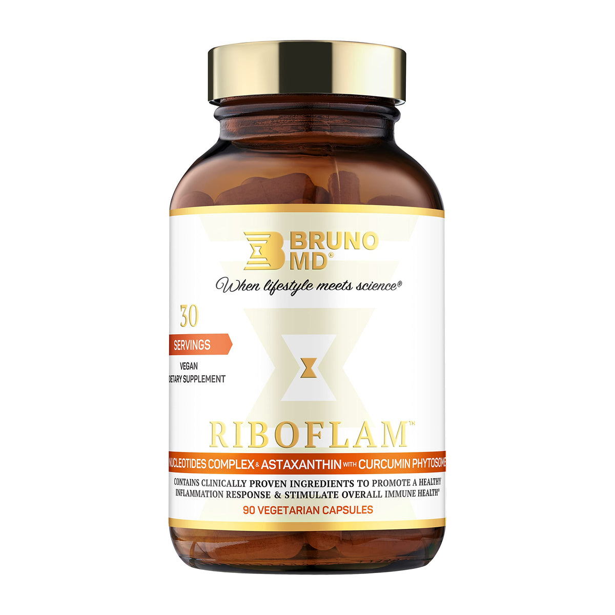 BRUNO MD Riboflam Curcumin Immune Support - 90 Capsules