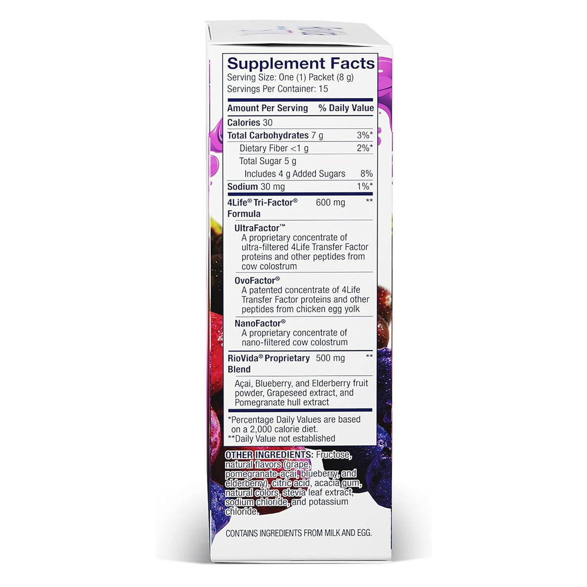 4Life Transfer Factor RioVida Stix Immune Support Drink Mix - 15 Packets - image 2