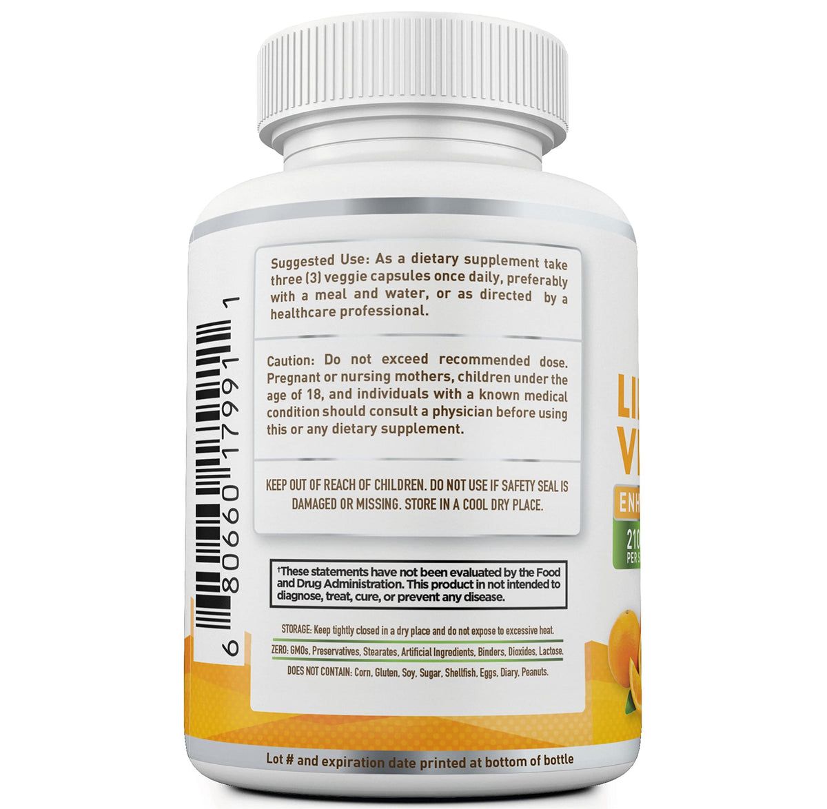 NURTURE ALLEY Liposomal Vitamin C 2100mg - 180 Vegetarian Capsules - image 3