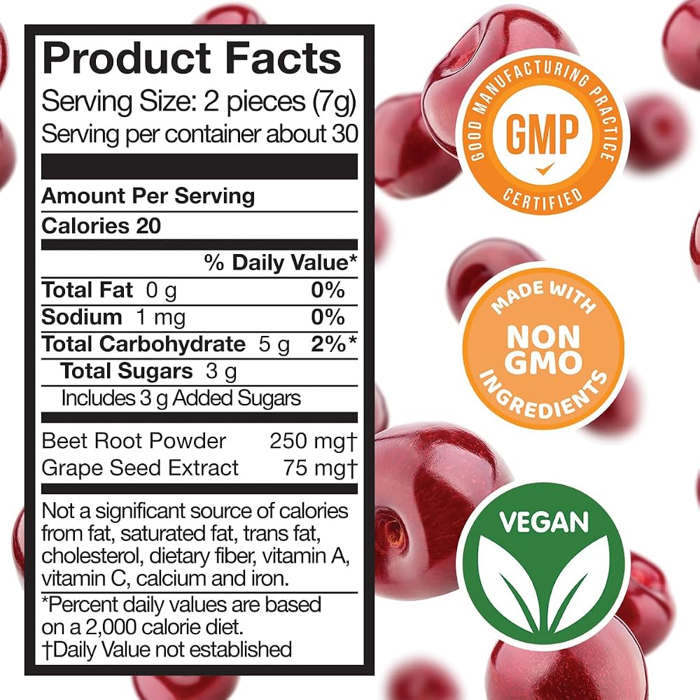 Safer Products Beets Gummies Heart & Cardiovascular Support - 120 Count - image 4