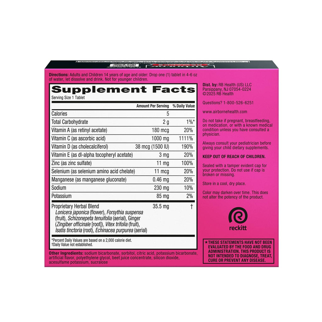 Airborne Immune Support Effervescent Tablets Very Berry - 30ct - image 9