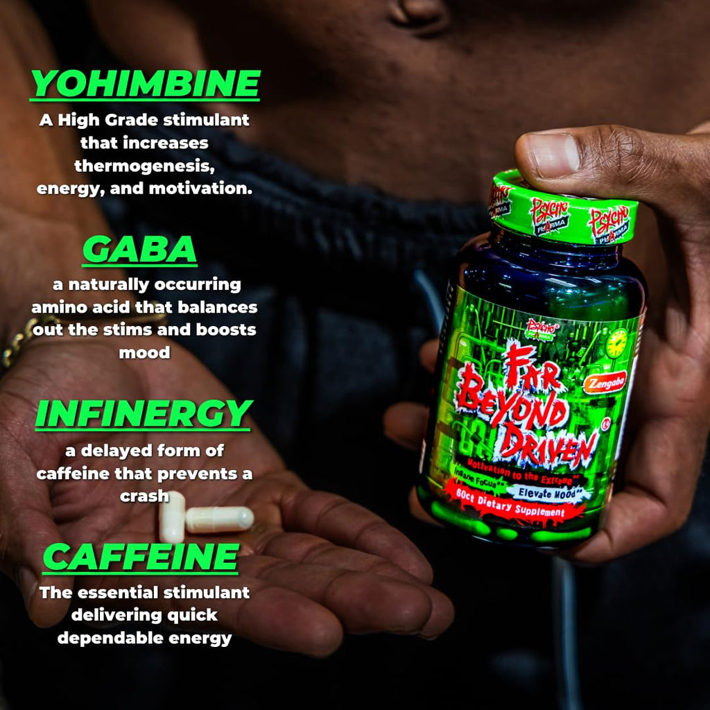 Psycho Pharma Far Beyond Driven Energy Capsules - 60 Count - image 8