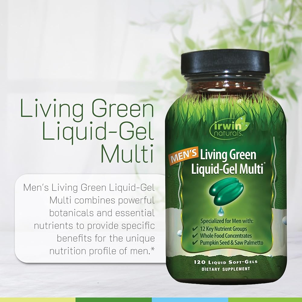 Irwin Naturals Men's Living Green Daily Multivitamin - 120 Softgels - image 5