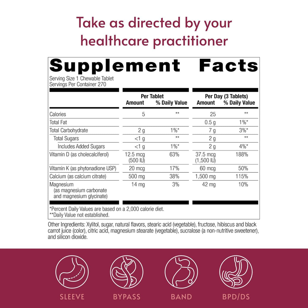 Bariatric Advantage Calcium Citrate Chewable, Wild Cherry - 270 Tablets - image 4