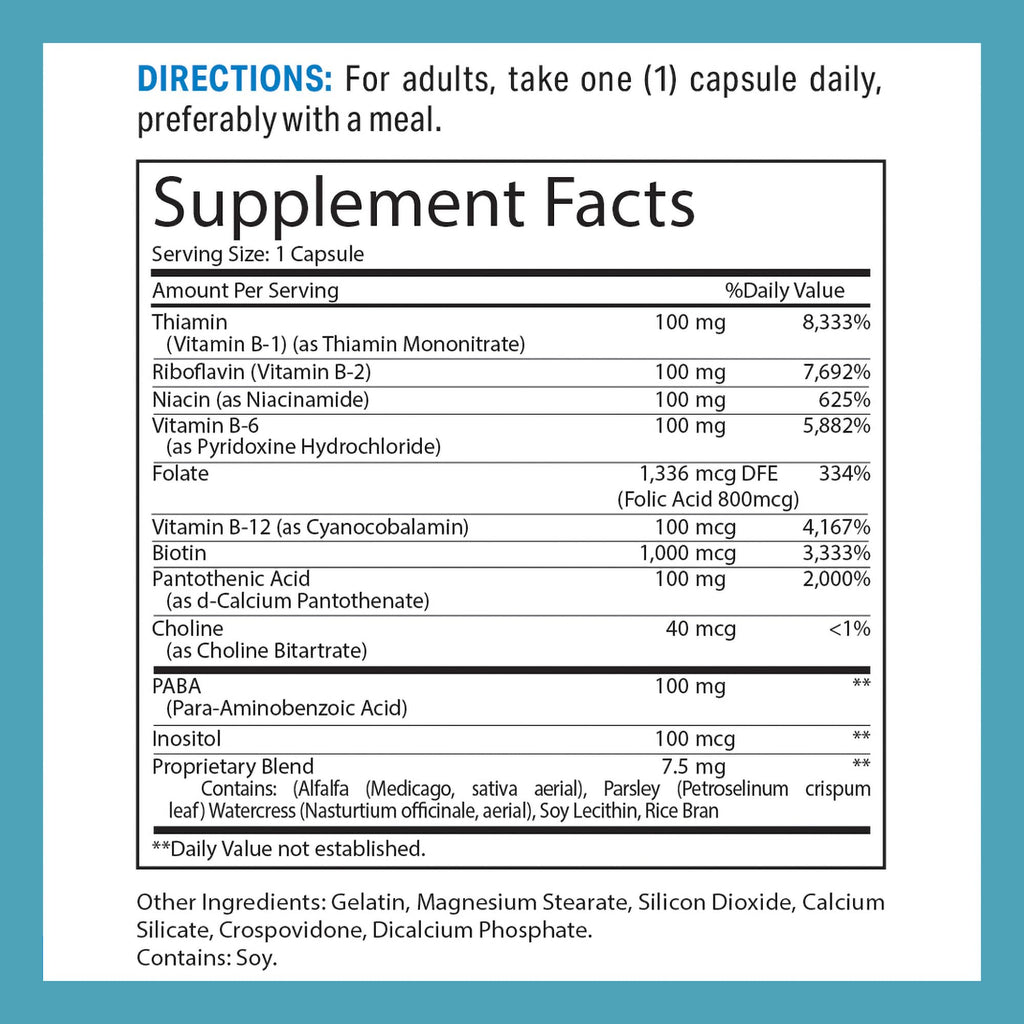 Vitamin World B-Complex 100 - 200 Capsules - image 2