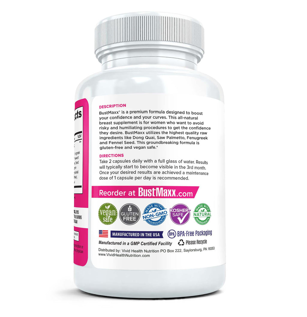 BustMaxx Breast Enhancement Formula - 180 Capsules - image 3