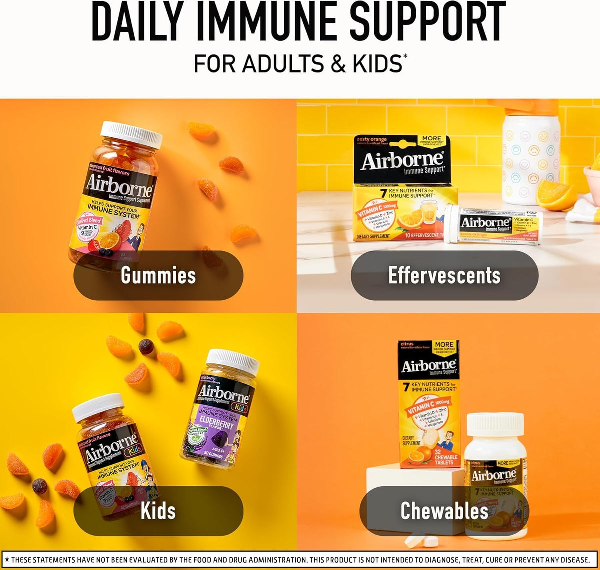 Airborne Vitamin C 1000mg + Zinc Immune Support - 232 Tablets - image 8