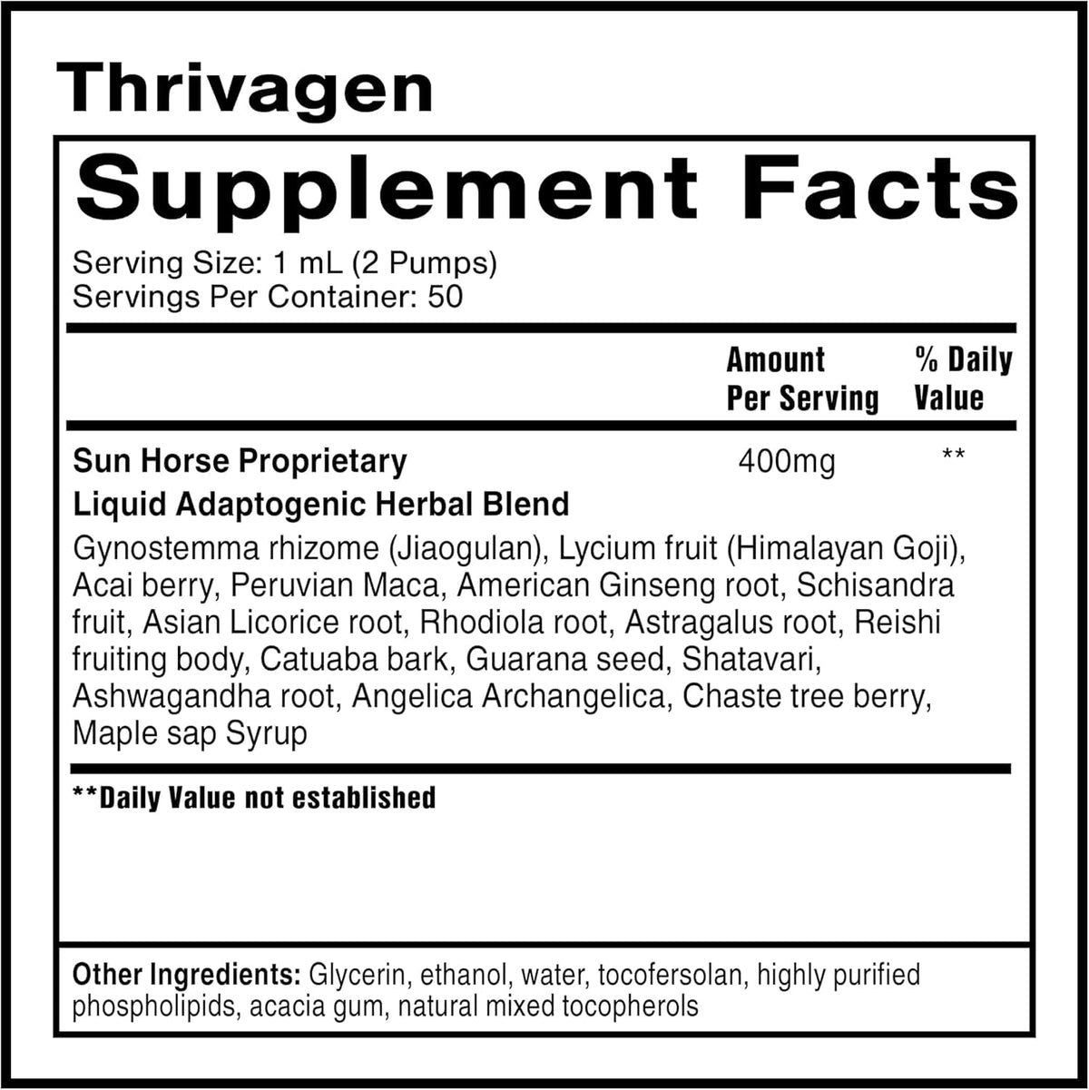 Quicksilver Scientific Thrivagen Rhodiola Maca Root Liquid - 50ml - image 2