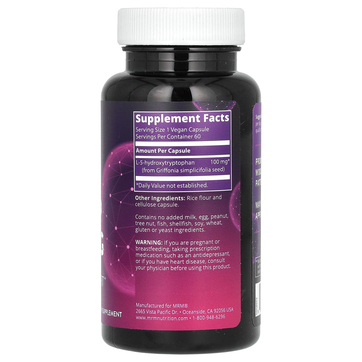MRM Nutrition 5-HTP 100 mg Capsules for Sleep Support - 60 Capsules - image 2