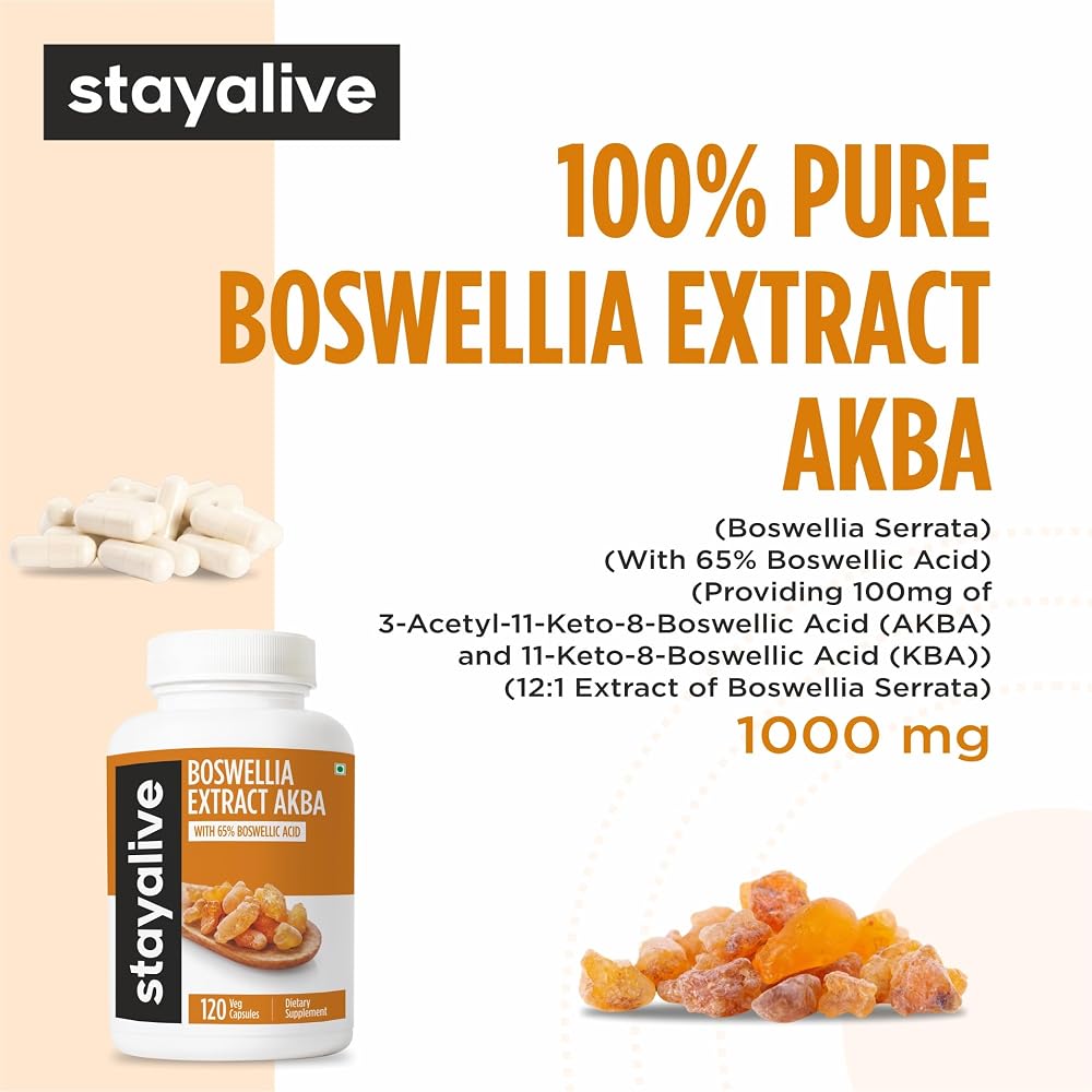 STAY ALIVE Boswellia Serrata Extract 1000mg - 120 Capsules - image 3