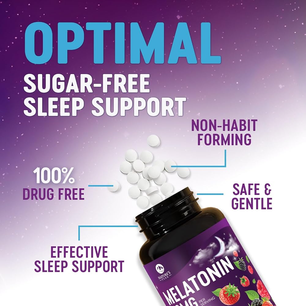 Nature's Peak Melatonin 10mg - Fast Dissolve Sleep Support Melatonin