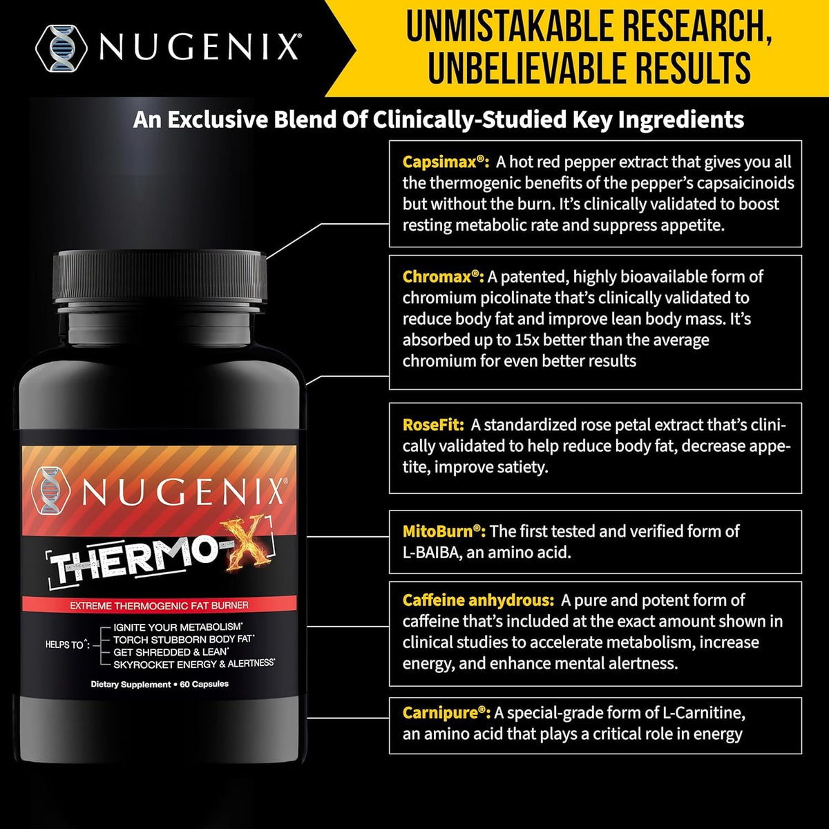 Nugenix Thermo-X Thermogenic Fat Burner for Men - 60 Capsules - image 4